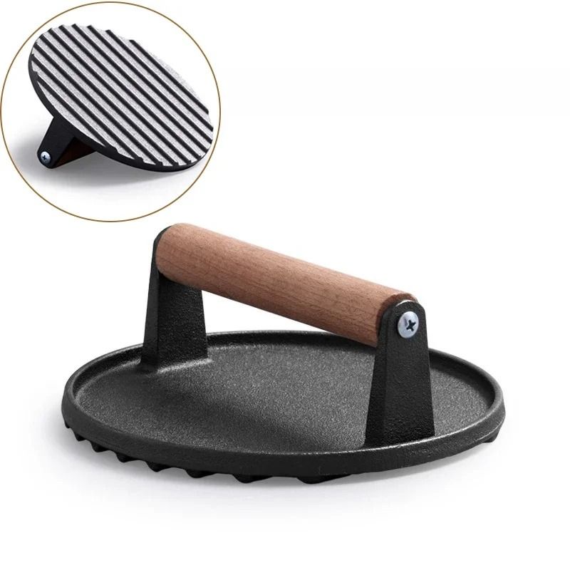 Heavy-Duty Cast Iron Meat & Steak Press