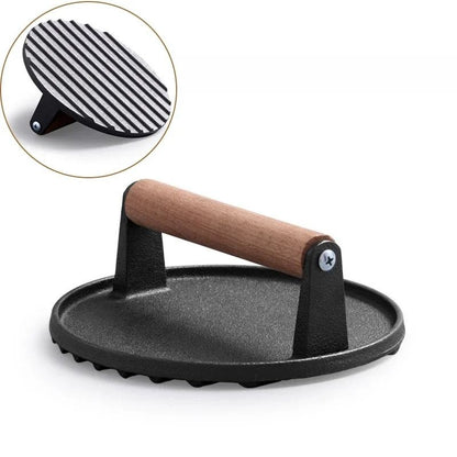 Heavy-Duty Cast Iron Meat & Steak Press