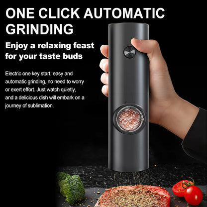 Modern Electric Salt and Pepper Grinder Automatic Spice Mill with Adjustable Coarseness