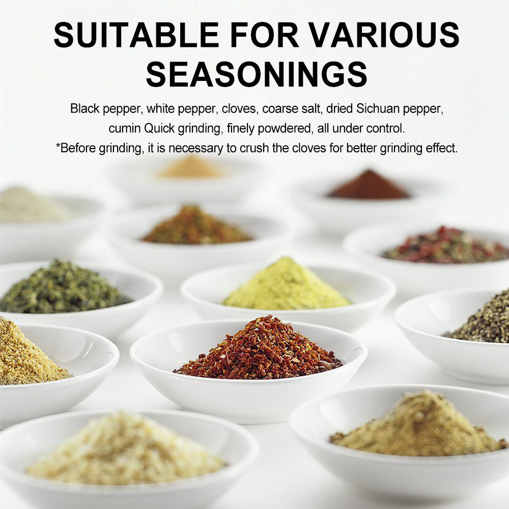 Modern Electric Salt and Pepper Grinder Automatic Spice Mill with Adjustable Coarseness