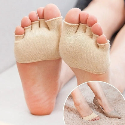 Toe Separator Socks for Foot Alignment & Bunion Relief, Half Toe Yoga Comfort Socks