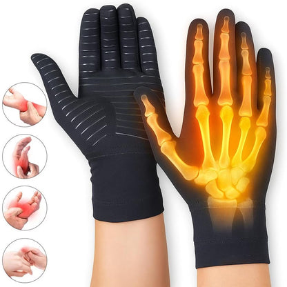 Copper Compression Gloves Full Finger for Arthritis Pain Relief and Daily Support