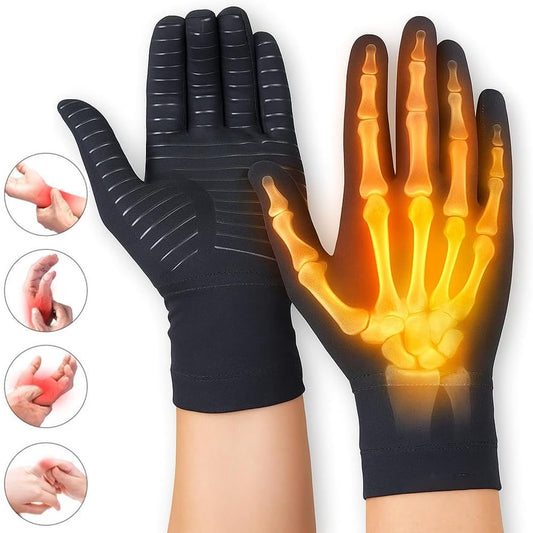 Copper Compression Gloves Full Finger for Arthritis Pain Relief and Daily Support