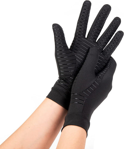 Copper Compression Gloves Full Finger for Arthritis Pain Relief and Daily Support