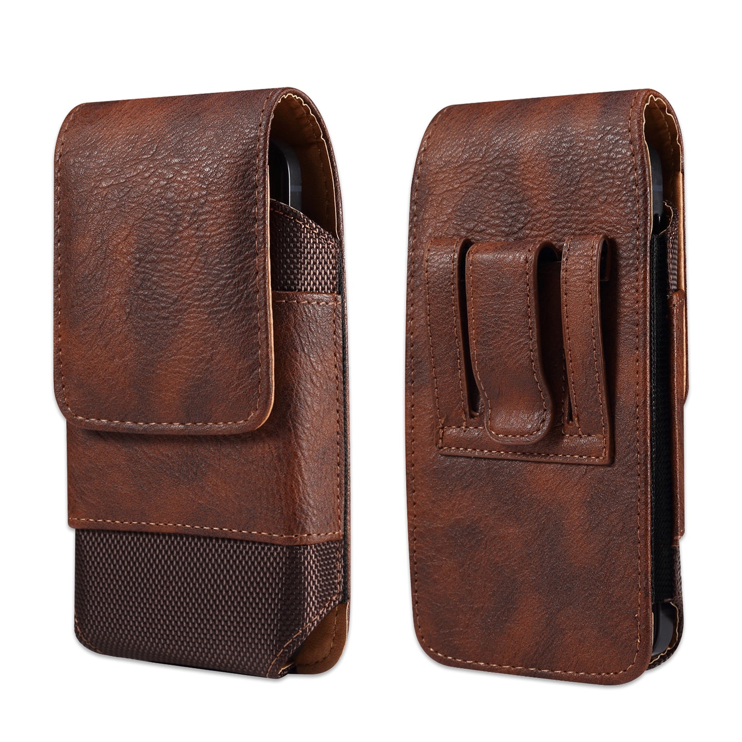 Premium Leather Phone Holster Belt Clip Case for Men Waist Pouch Holder