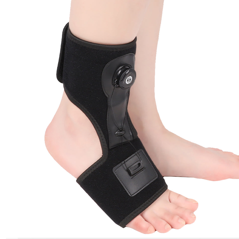 Adjustable Foot Drop Brace Ankle Support Orthosis with Anti-Slip Stabilizer