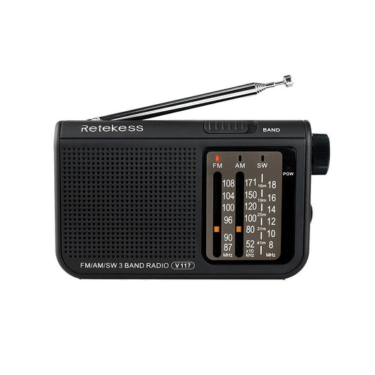 Analog AM FM Radio for Seniors Portable Shortwave Radio with Large Knobs