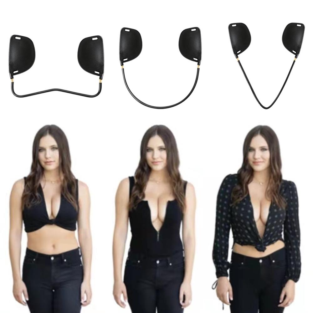 Invisible Push Up Bra Kit for Deep V Dresses Strapless Backless Silicone Adhesive Bra