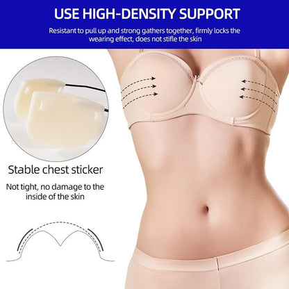 Invisible Push Up Bra Kit for Deep V Dresses Strapless Backless Silicone Adhesive Bra