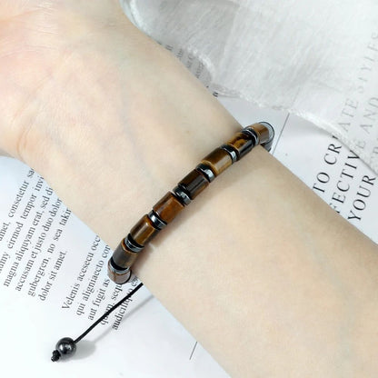 Tiger Eye Bracelet for Men and Women Natural Stone Agate Beaded Bracelet