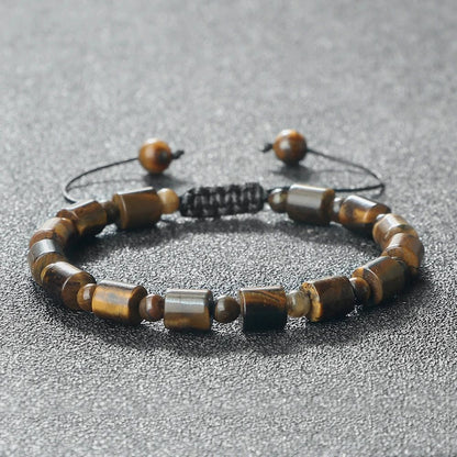 Tiger Eye Bracelet for Men and Women Natural Stone Agate Beaded Bracelet