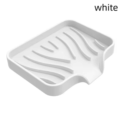 Silicone Soap Holder with Drain – Non-Slip Hole-Free Bathroom Soap Dish for Sink & Shower