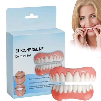 Soft Denture Silicone Kit, Comfortable Upper & Lower Denture Liners