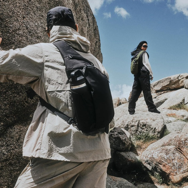 Versatile Everyday Sling Backpack with Water Bottle Holder and Tablet Pocket