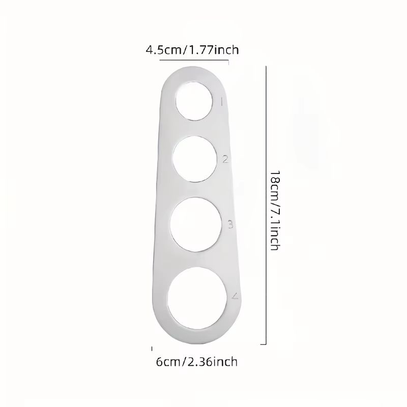 Stainless Steel 4 Hole Pasta Measuring Tool for Perfect Portion Control