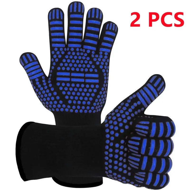 Heat Resistant Grill Gloves – 800°F Fireproof BBQ & Oven Mitts for Safe Cooking