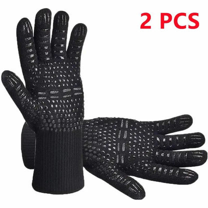 Heat Resistant Grill Gloves – 800°F Fireproof BBQ & Oven Mitts for Safe Cooking