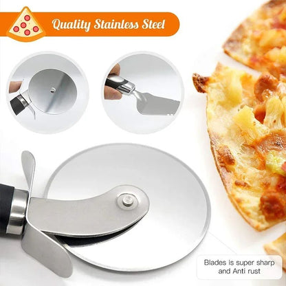 Stainless Steel Pizza Cutter Wheel – Heavy-Duty Dough & Pastry Slicer