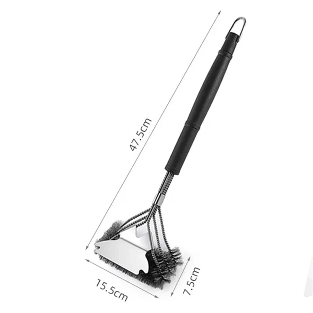 Bristle-Free Grill Brush and Scraper with 18-Inch Handle for Safe BBQ Cleaning