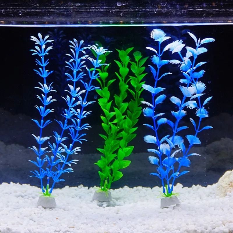 25cm Artificial Plastic Green Grass and High-Performance Aquatic Plant Landscaping