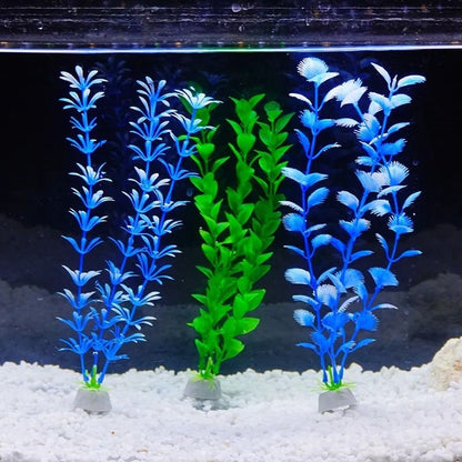 25cm Artificial Plastic Green Grass and High-Performance Aquatic Plant Landscaping