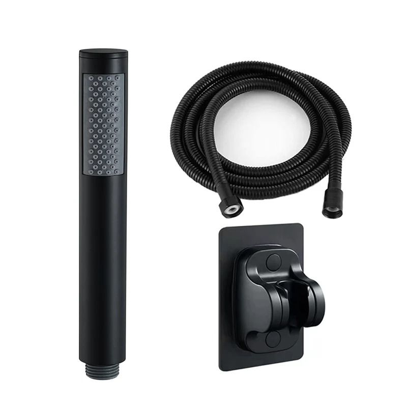 Handheld Cylindrical Stainless Steel Booster Shower Head – High-Pressure Universal Bathroom Set