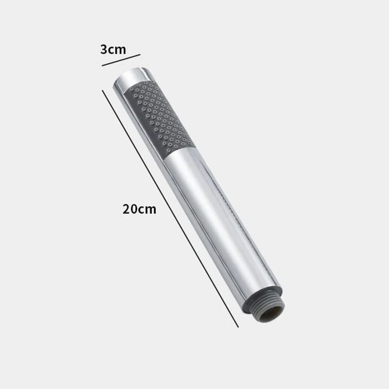 Handheld Cylindrical Stainless Steel Booster Shower Head – High-Pressure Universal Bathroom Set