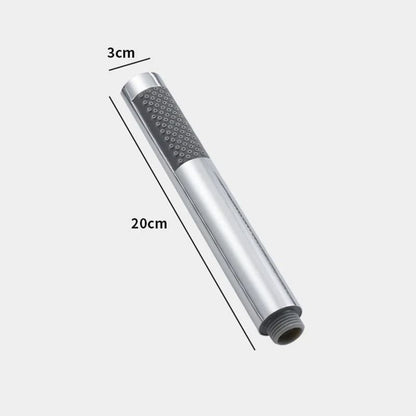 Handheld Cylindrical Stainless Steel Booster Shower Head – High-Pressure Universal Bathroom Set