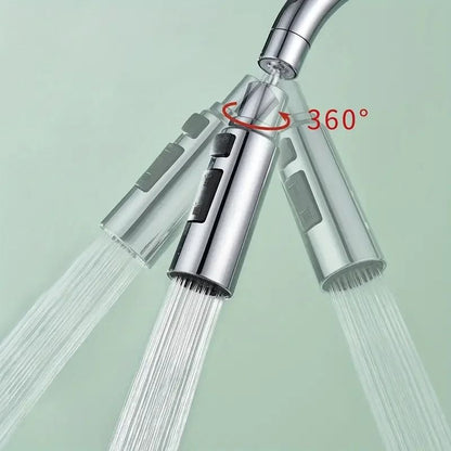 3-Mode Splash-Proof Faucet Head – Universal Metal Extender & Kitchen Aerator
