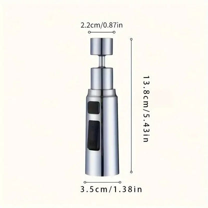 3-Mode Splash-Proof Faucet Head – Universal Metal Extender & Kitchen Aerator