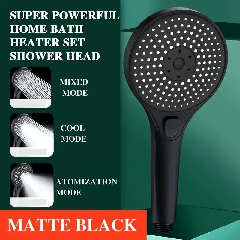 Three-Speed High-Pressure Shower Head – Extra-Large Panel Super Powerful Bathroom Head
