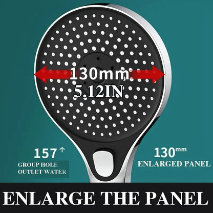 Three-Speed High-Pressure Shower Head – Extra-Large Panel Super Powerful Bathroom Head