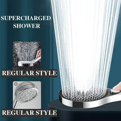 Three-Speed High-Pressure Shower Head – Extra-Large Panel Super Powerful Bathroom Head