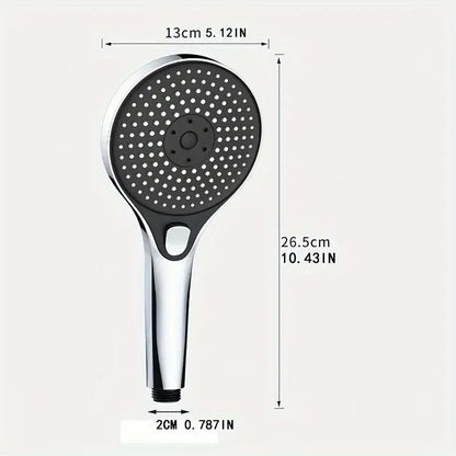 Three-Speed High-Pressure Shower Head – Extra-Large Panel Super Powerful Bathroom Head