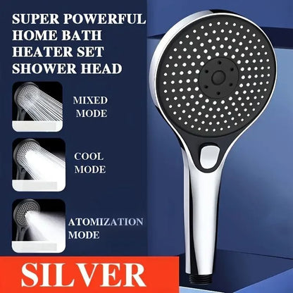 Three-Speed High-Pressure Shower Head – Extra-Large Panel Super Powerful Bathroom Head