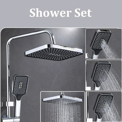 High-Performance Rain Shower Combo – 12-Inch Ultra-Large Overhead & 3-Mode Handheld Set