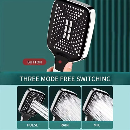 High-Performance Rain Shower Combo – 12-Inch Ultra-Large Overhead & 3-Mode Handheld Set