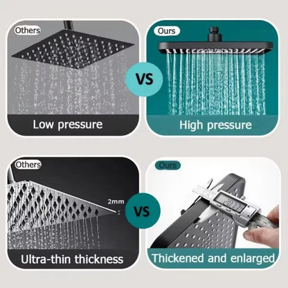 High-Performance Rain Shower Combo – 12-Inch Ultra-Large Overhead & 3-Mode Handheld Set