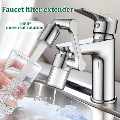 1080° Robotic Arm Faucet Extender – Multi-Jointed 3D Rotation Filter & Splash-Proof Aerator