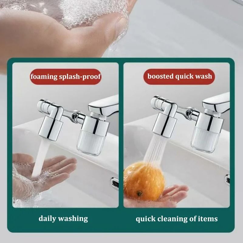1080° Robotic Arm Faucet Extender – Multi-Jointed 3D Rotation Filter & Splash-Proof Aerator