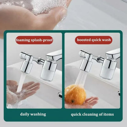 1080° Robotic Arm Faucet Extender – Multi-Jointed 3D Rotation Filter & Splash-Proof Aerator