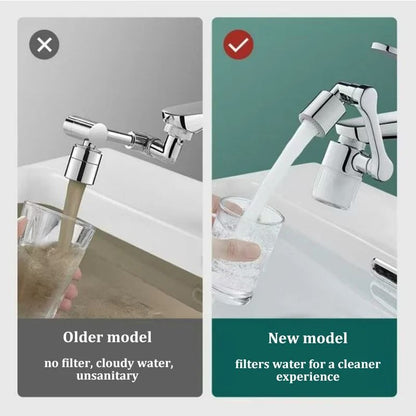 1080° Robotic Arm Faucet Extender – Multi-Jointed 3D Rotation Filter & Splash-Proof Aerator