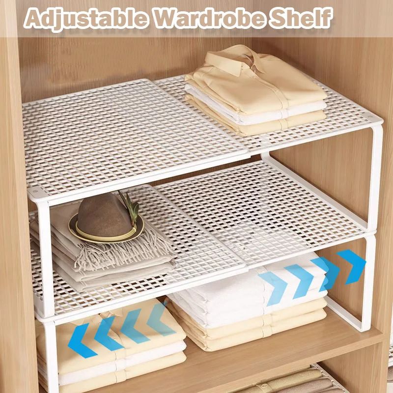 Expandable Wardrobe Shelf Divider Stackable Closet Partition Organizer Board