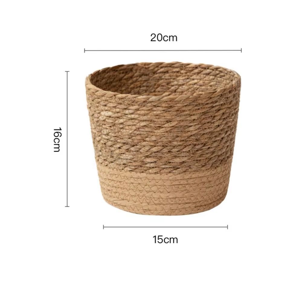 Rattan Woven Plant Stand with Removable Legs Indoor Outdoor Flower Pot Holder