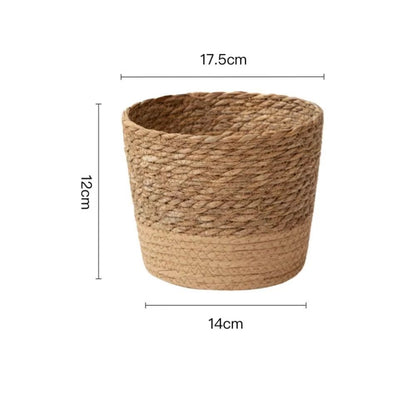 Rattan Woven Plant Stand with Removable Legs Indoor Outdoor Flower Pot Holder