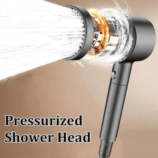 Hollow-Center Pressurized Shower Head – 5-Mode High-Volume Filtered Bathroom Set