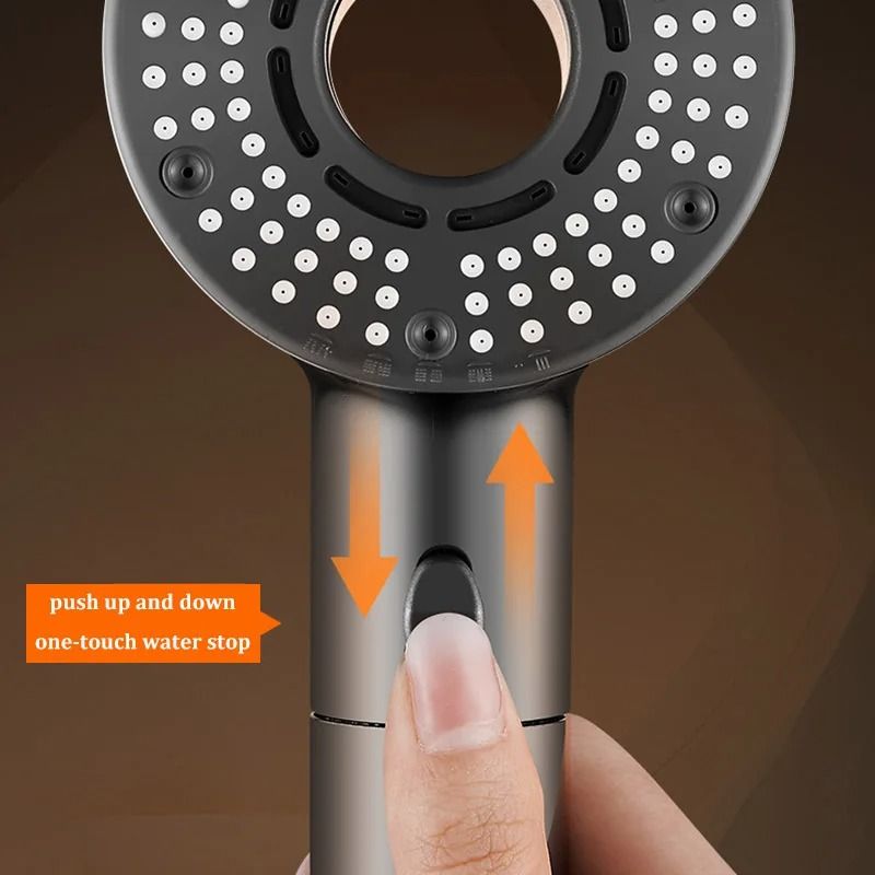 Hollow-Center Pressurized Shower Head – 5-Mode High-Volume Filtered Bathroom Set