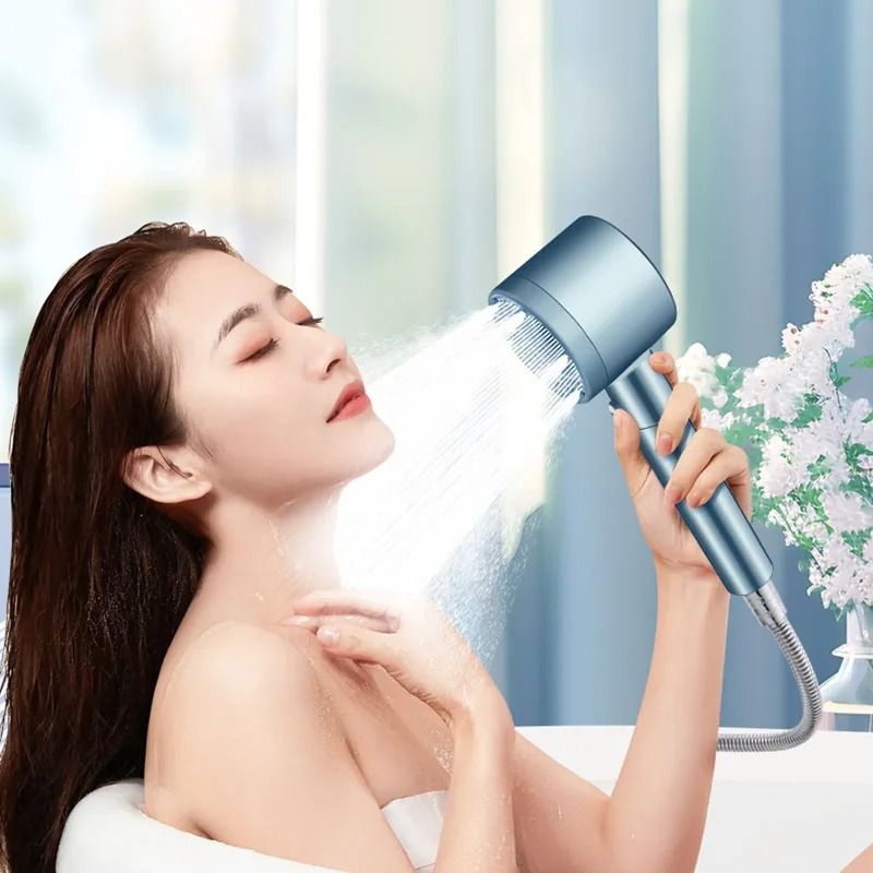Hollow-Center Pressurized Shower Head – 5-Mode High-Volume Filtered Bathroom Set