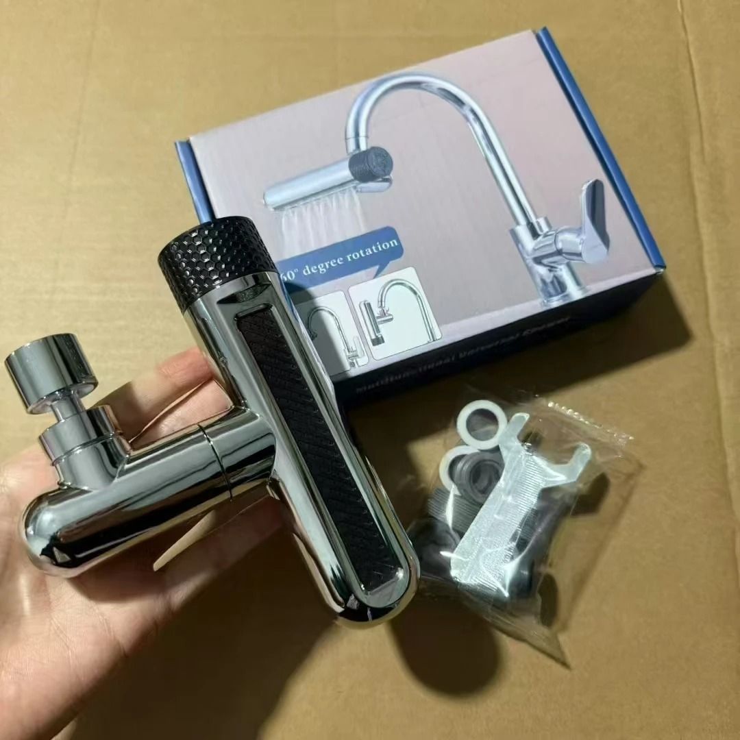 6-Mode Universal Waterfall Faucet Extender – 360° Rotating Multi-Function Aerator