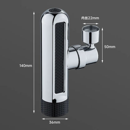 6-Mode Universal Waterfall Faucet Extender – 360° Rotating Multi-Function Aerator